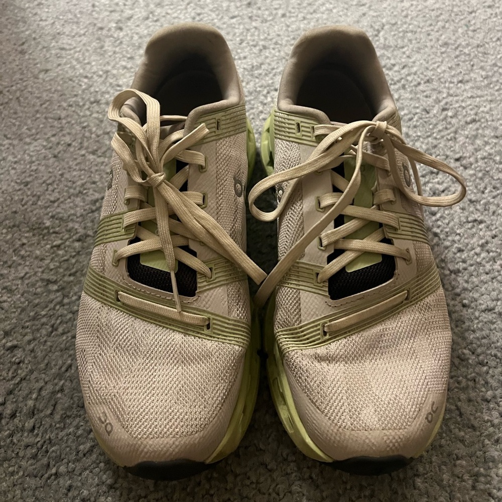 White and Green On Sneakers